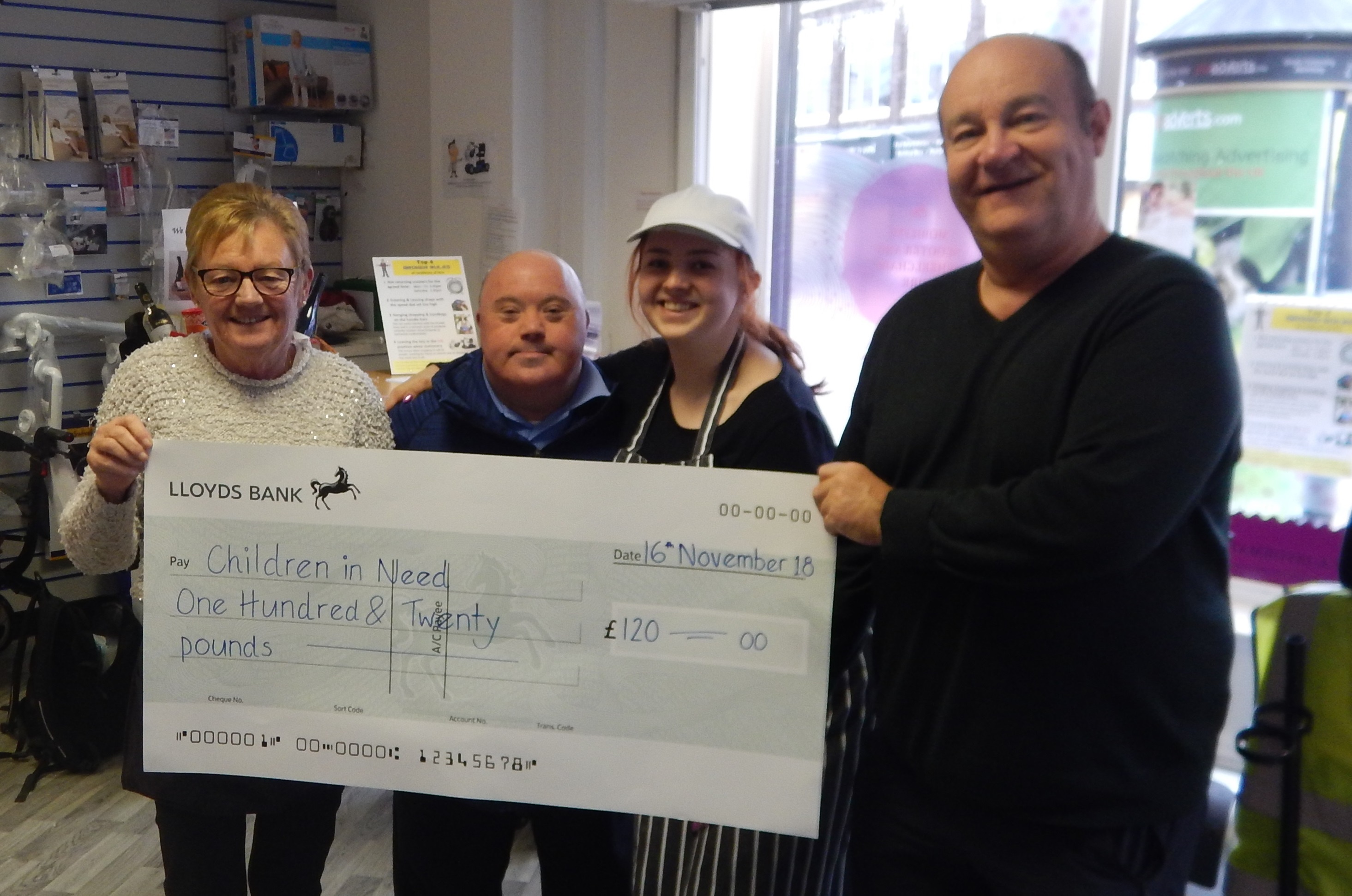 Service users’ Children In Need fundraising success