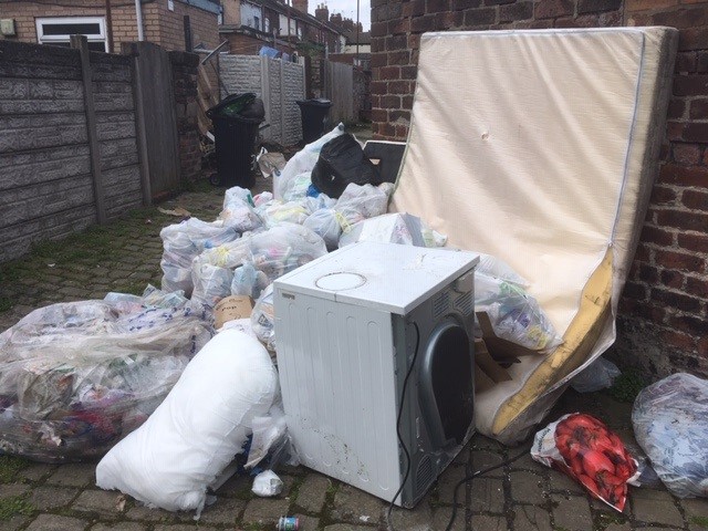 Fined for dumping waste in entry