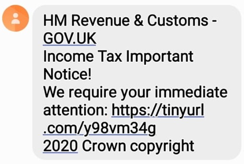 HMRC text scam warning