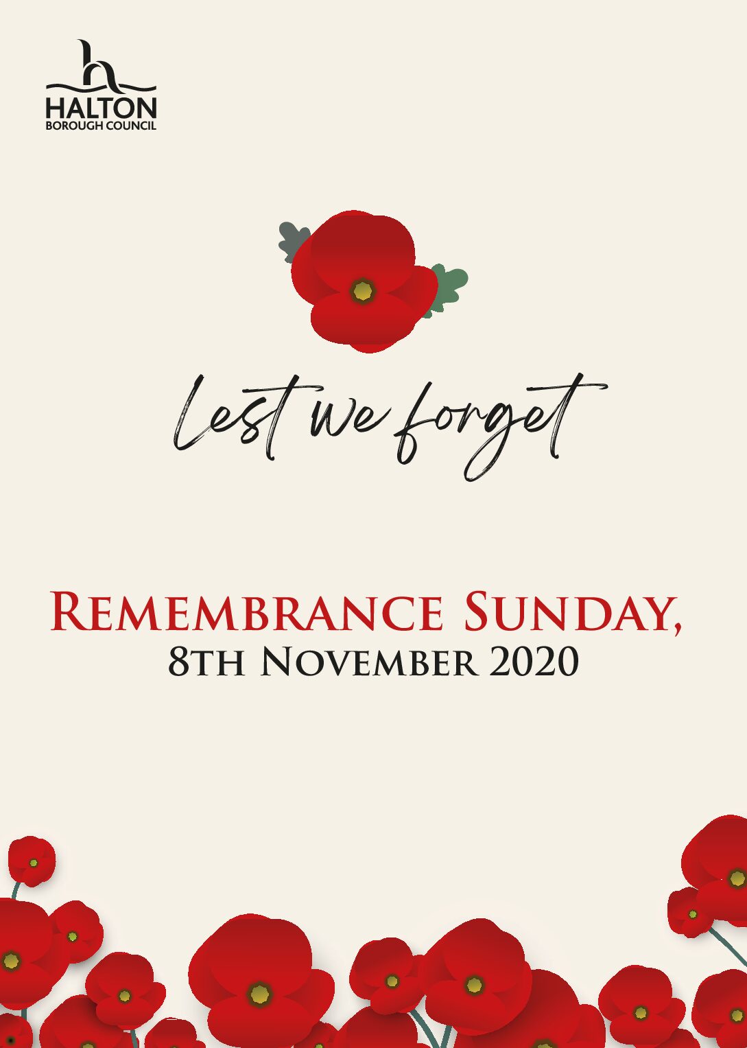Please pay your respects from home on Remembrance Sunday