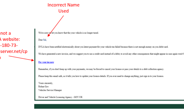Halton Trading Standards – NEW DVLA email scam warning