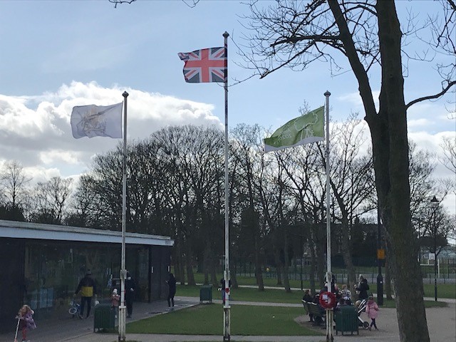 Flag day for award our winning parks