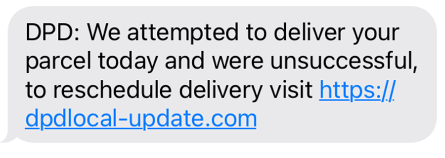 DPD Local scam text messages