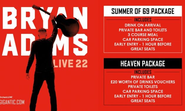 Hospitality packages available, to see Bryan Adams in style 🗓