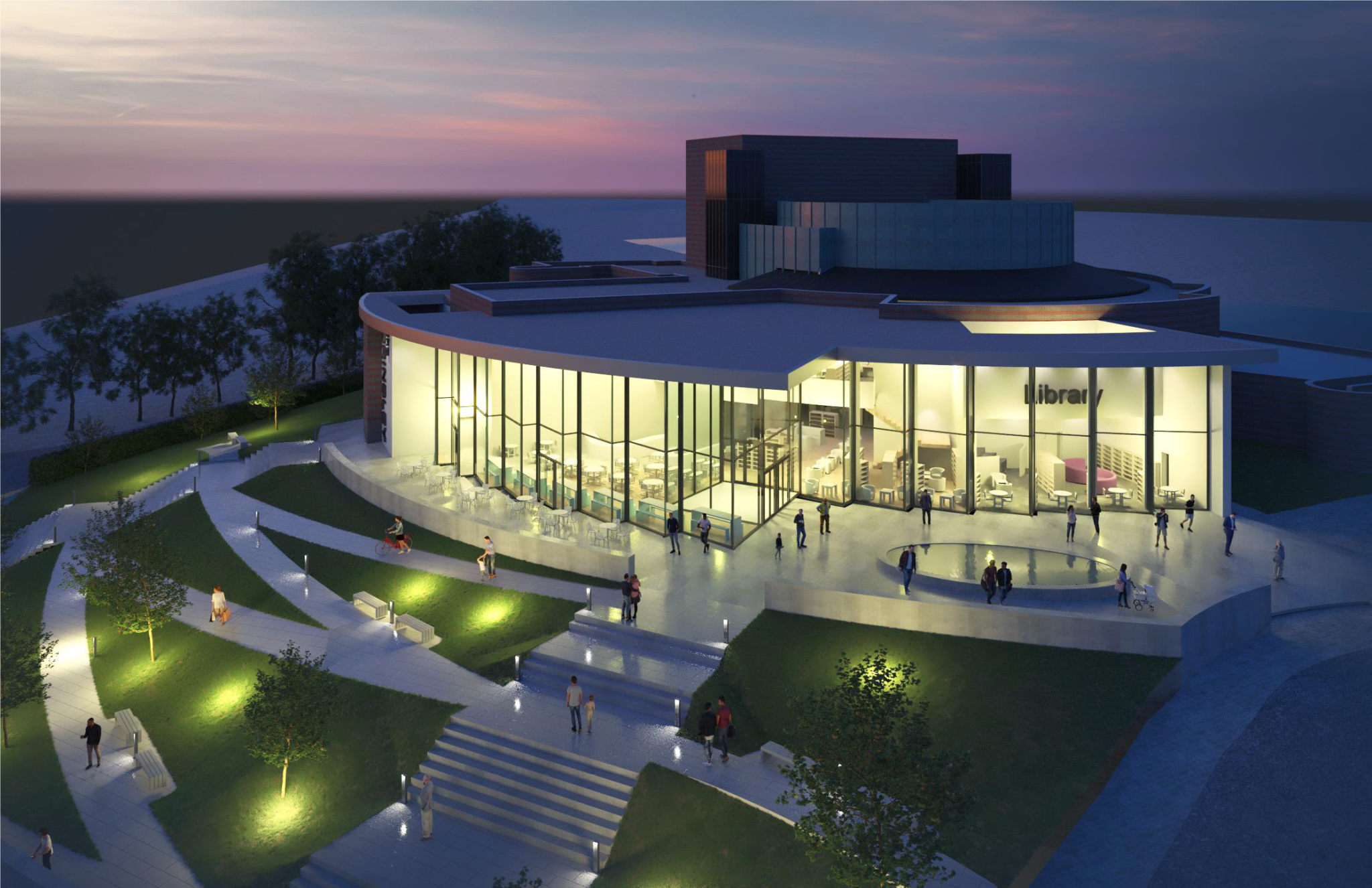 artists impression of brindley theatre extension