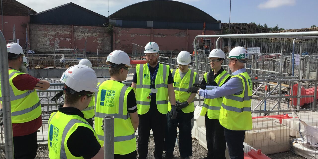 Students learn about construction on the ground