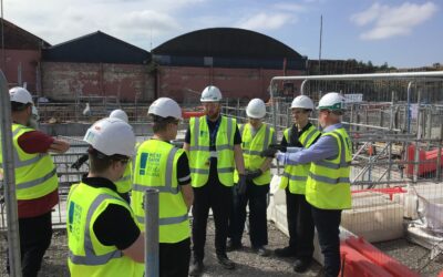 Students learn about construction on the ground