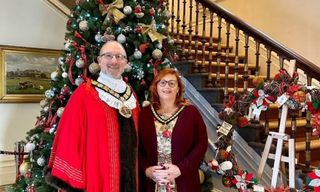 A festive welcome at the Town Hall