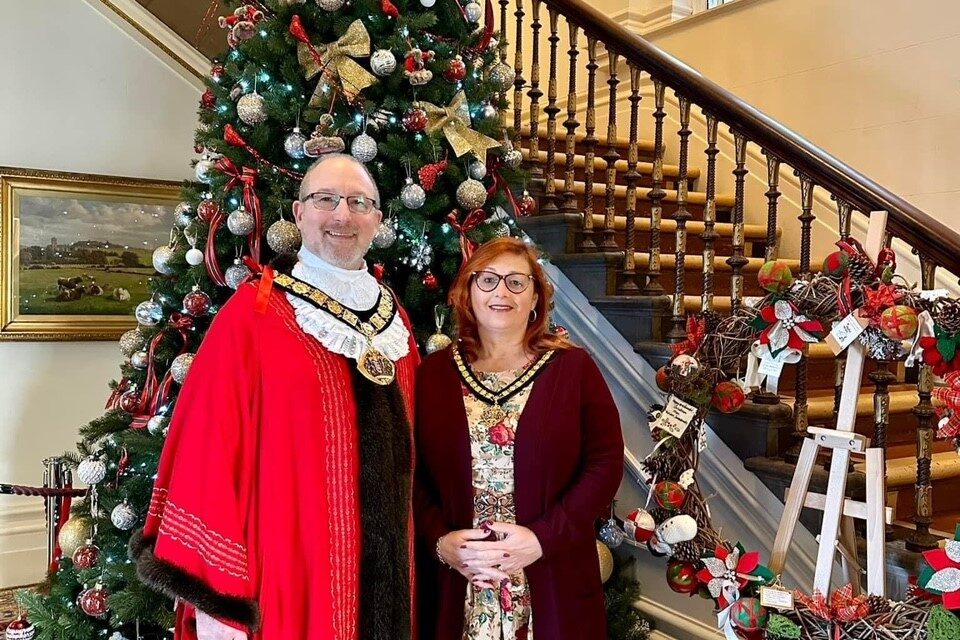 A festive welcome at the Town Hall