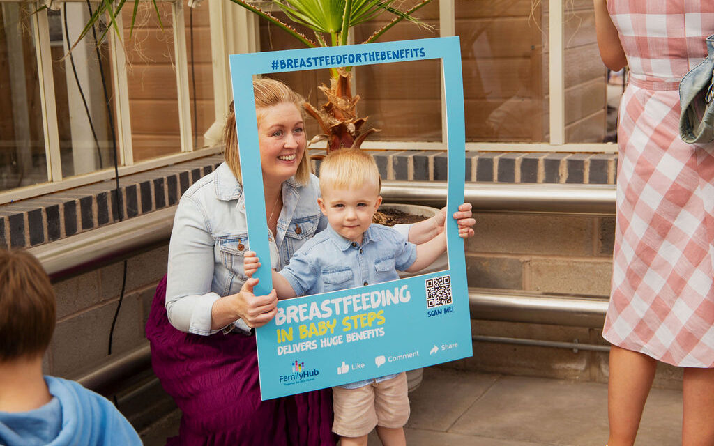 Families celebrate breastfeeding milestone in Halton