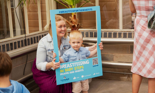 Families celebrate breastfeeding milestone in Halton