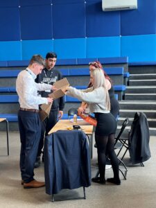 Apprentice candidates working on a group project