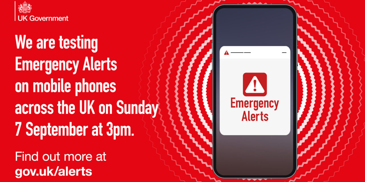 Emergency Alert Test Sunday 7 September