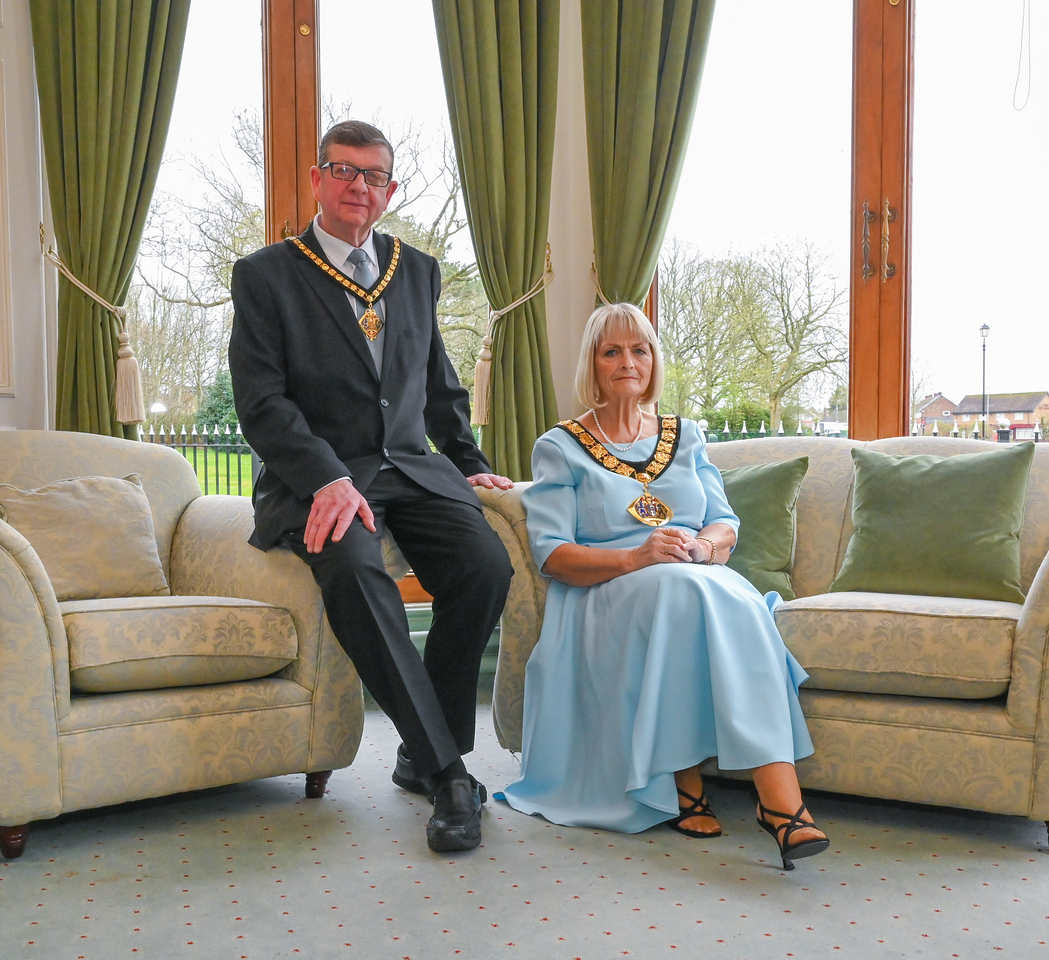 Mayor of Halton Cllr Pamela Wallace and Consort John Abbott 2026 2027